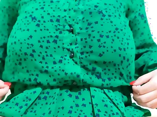 Hot girl takes off her sexy dress. Moaning - DepravedMinx